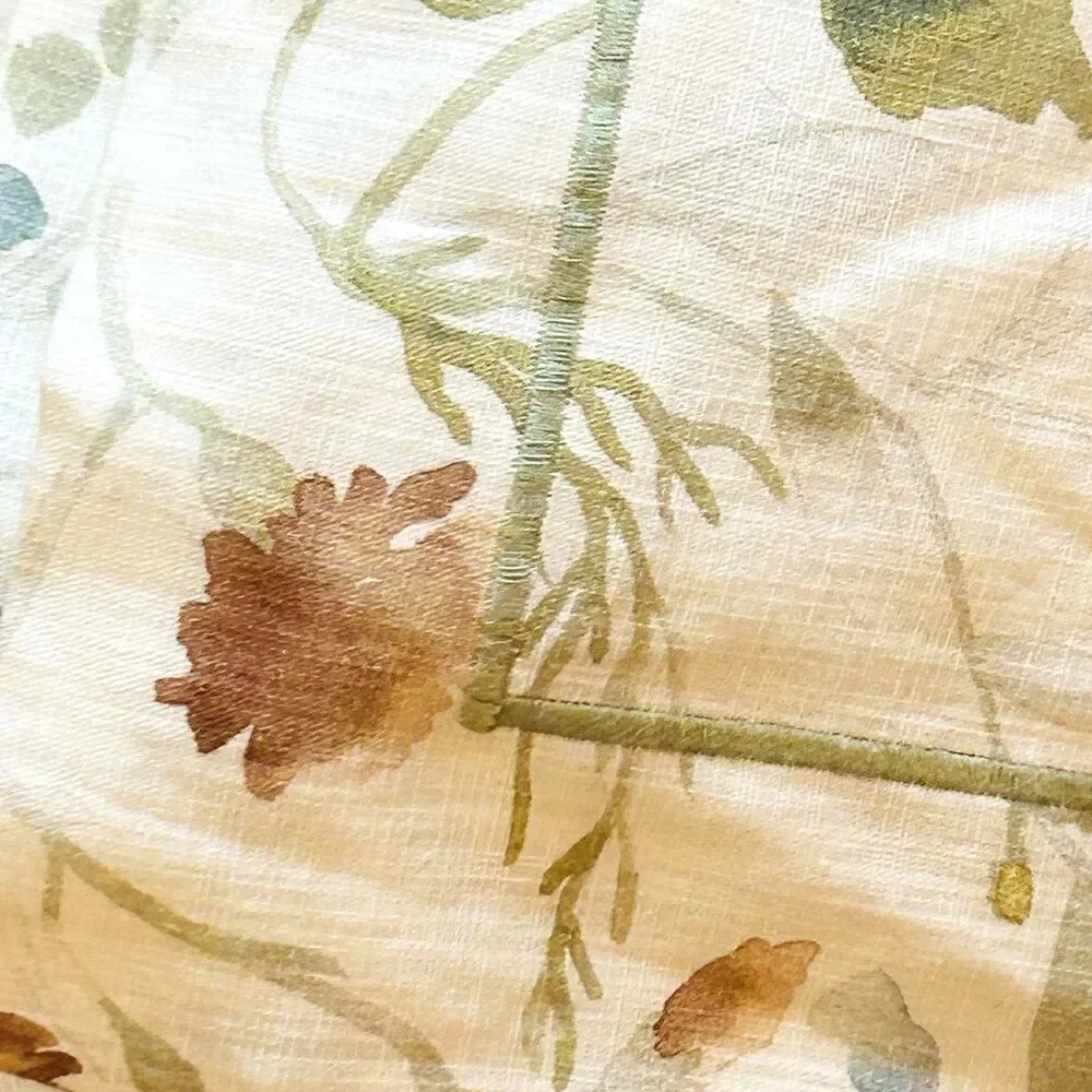 2 Ethan Allen Country Floral King Shams English French Country Romance Cotton